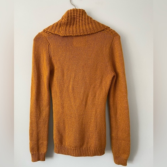 Anthropologie Angel of the North Waffle Knit Cowl Neck Sz. S Wool Mohair Sweater - Picture 4 of 11